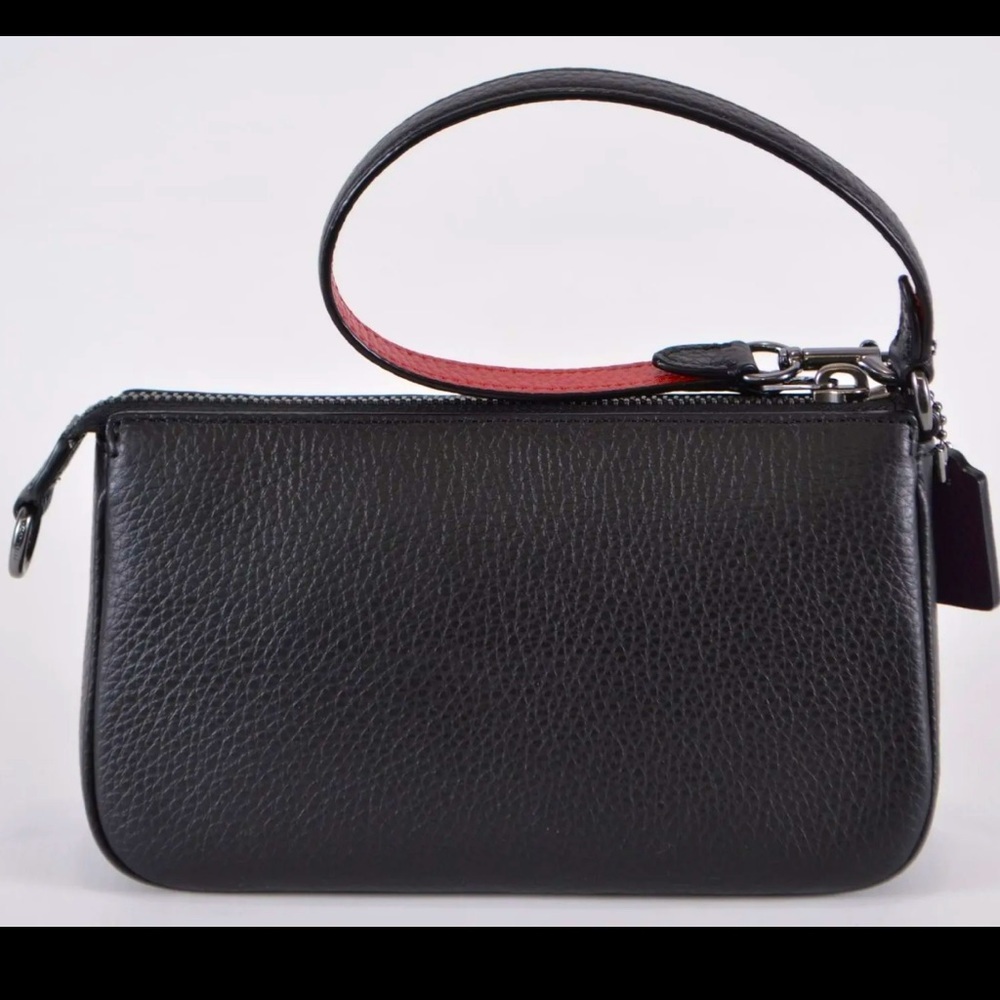 COACH Rainbow Signature Black Leather Nolita Handbag - Picture 5 of 9